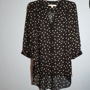 LC Lauren Conrad Sheer Blouse, Size M 3/4 sleeve